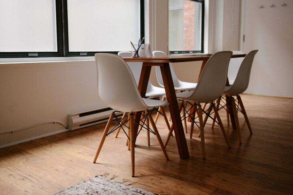 conference room table and chairs